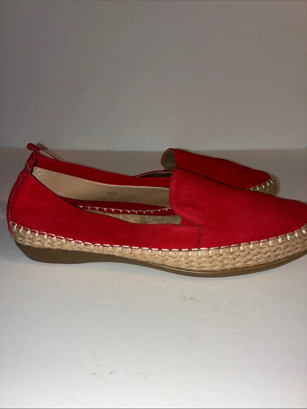 Vaneli Sport, Women’s 9.5, Red Suede Espadrille Slip-On Shoes
